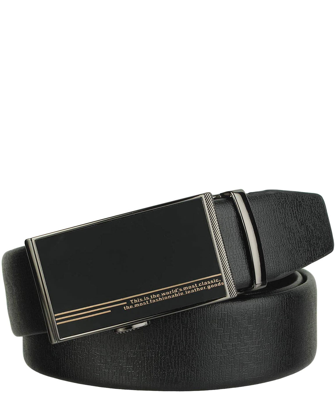 ZORO PU Leather Adjustable autlock ratched Buckle Belts Fashion Waist belt For Casual and Formal - Belt For Men, leather belt for men formal branded,gents belt, formal belt for mens