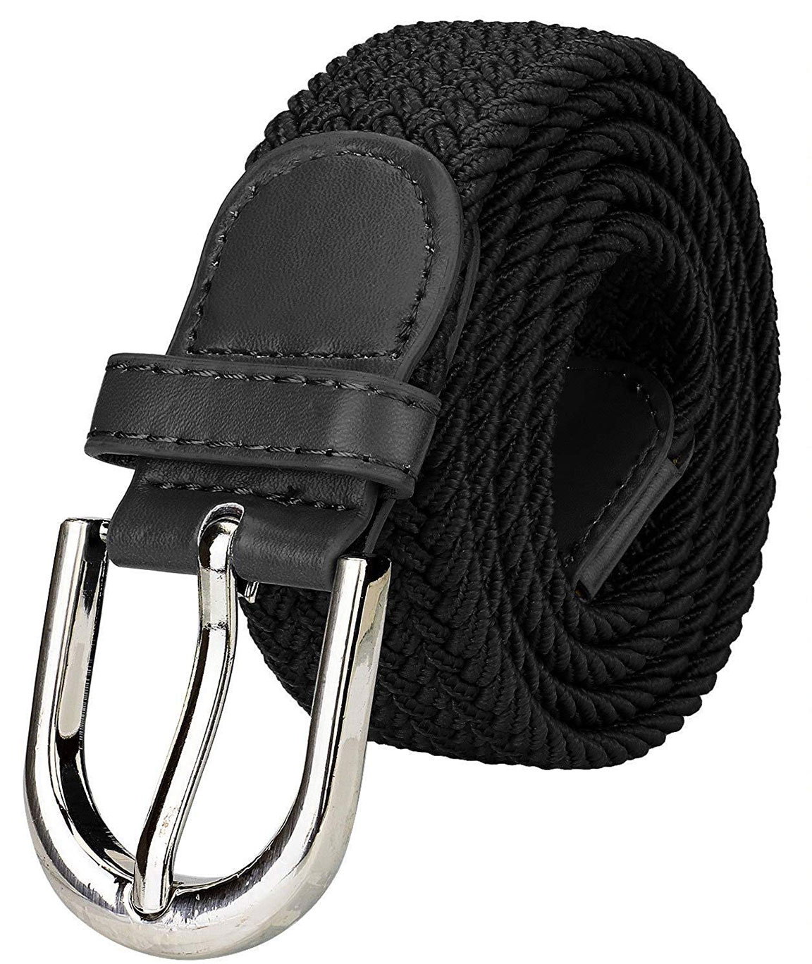 ZORO Stretchable braided cotton belt for women, ladies grey, steel blue and purple color
