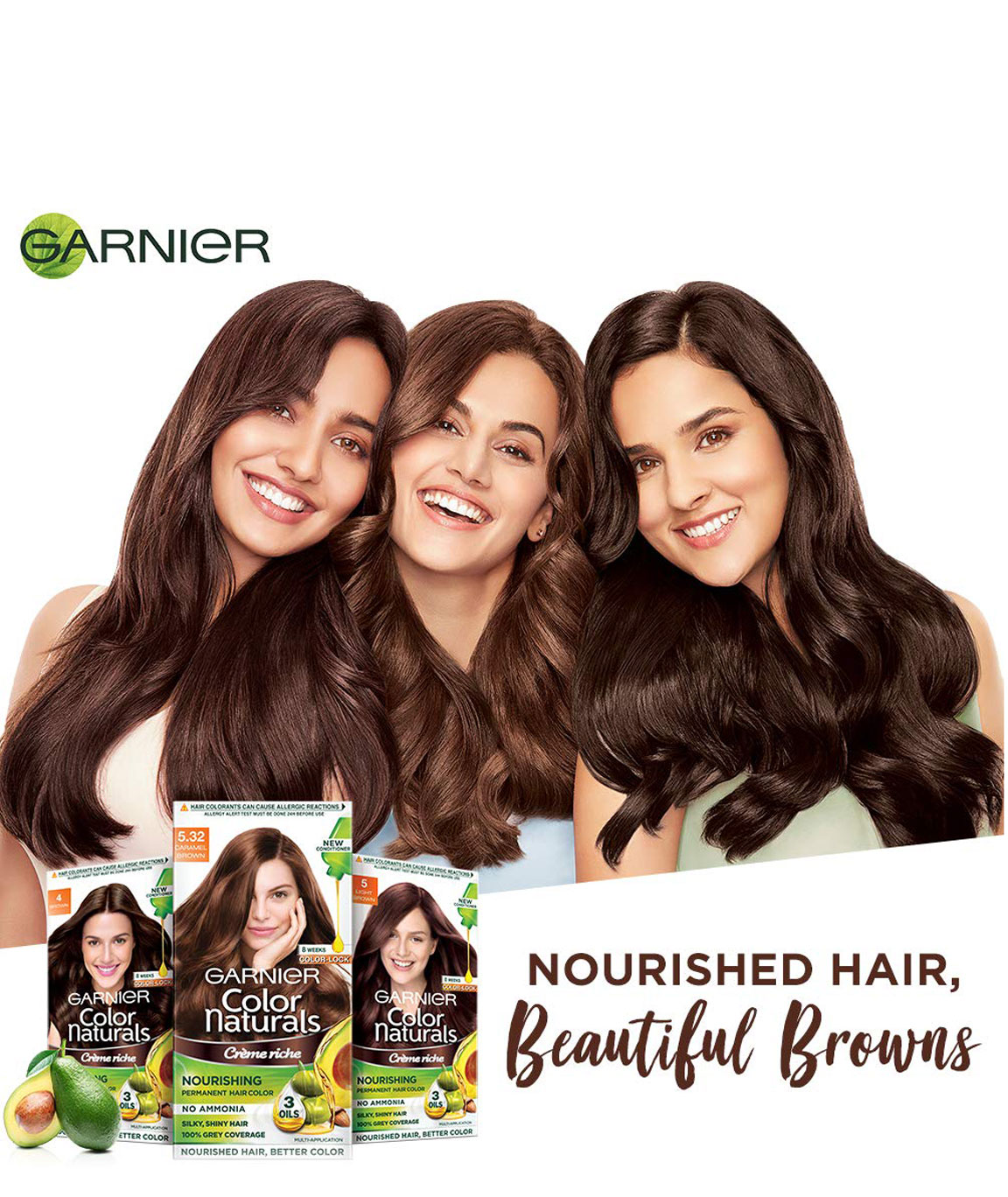 Garnier Color Naturals Cr�me hair color, Shade 3 Darkest Brown, 70ml + 60gm