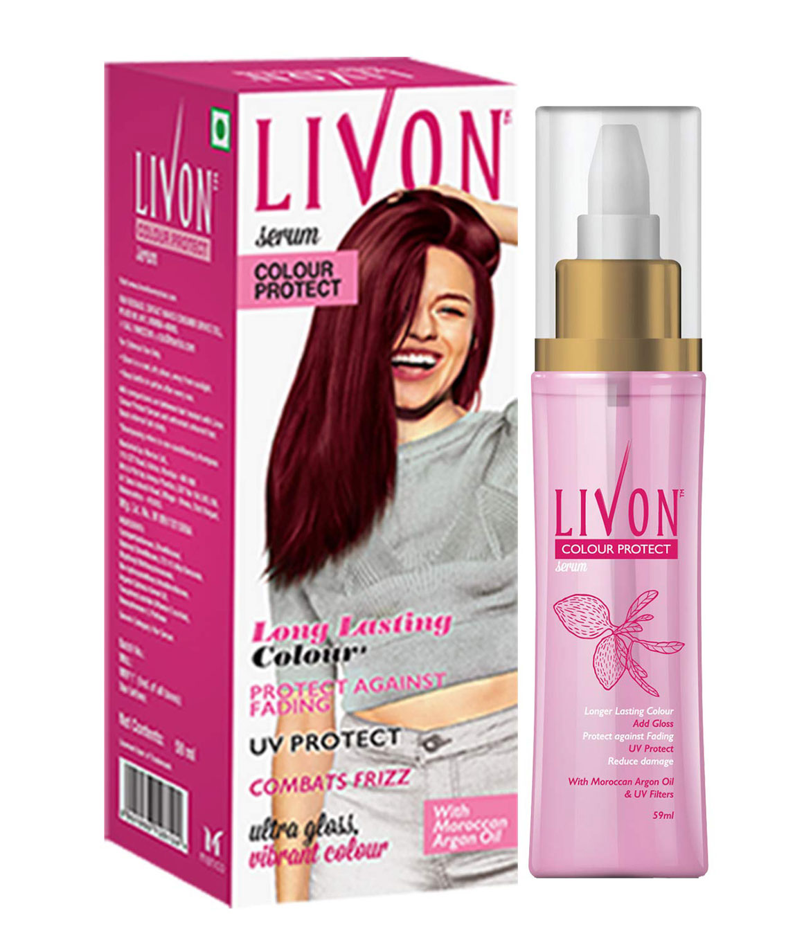 Livon Color Protect Hair Serum For Women, 59 ml and Livon Serum for Dry and  Unruly Hair, 50ml