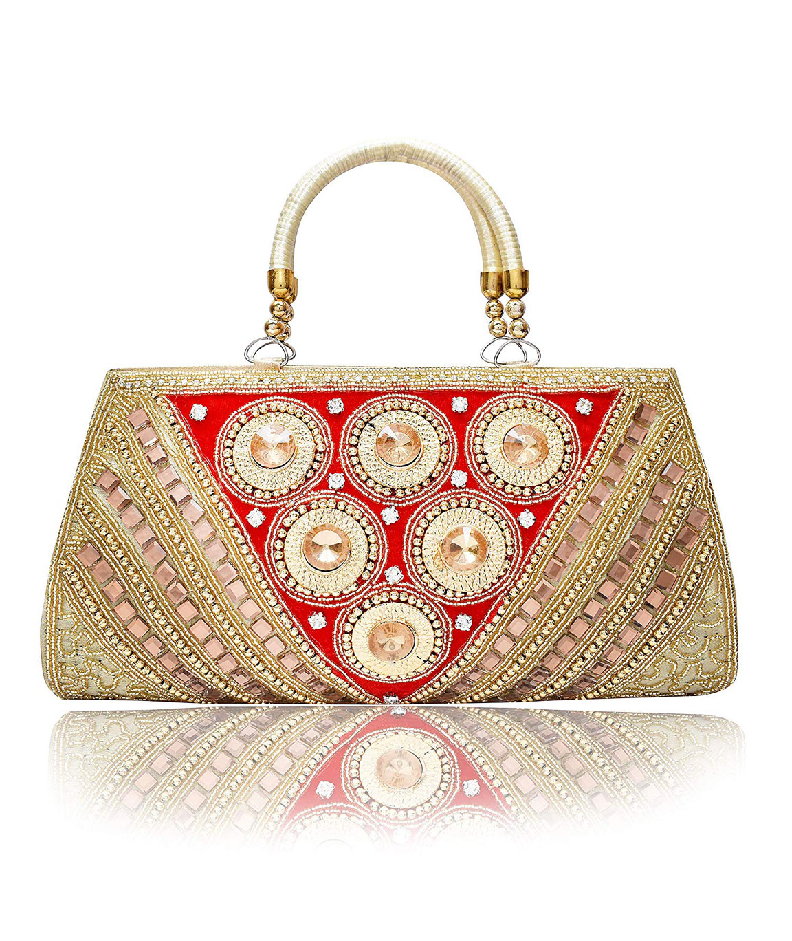Toobacraft Tooba Handicraft Party Wear Hand Embroidered Box Clutch Bag Purse  For Bridal, Casual, Party , Wedding Potli Gold - Price in India |  Flipkart.com