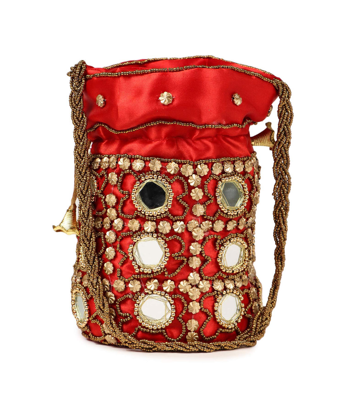 Buy TEDDY-HANDLE PU SMALL RED HANDBAG for Women Online in India