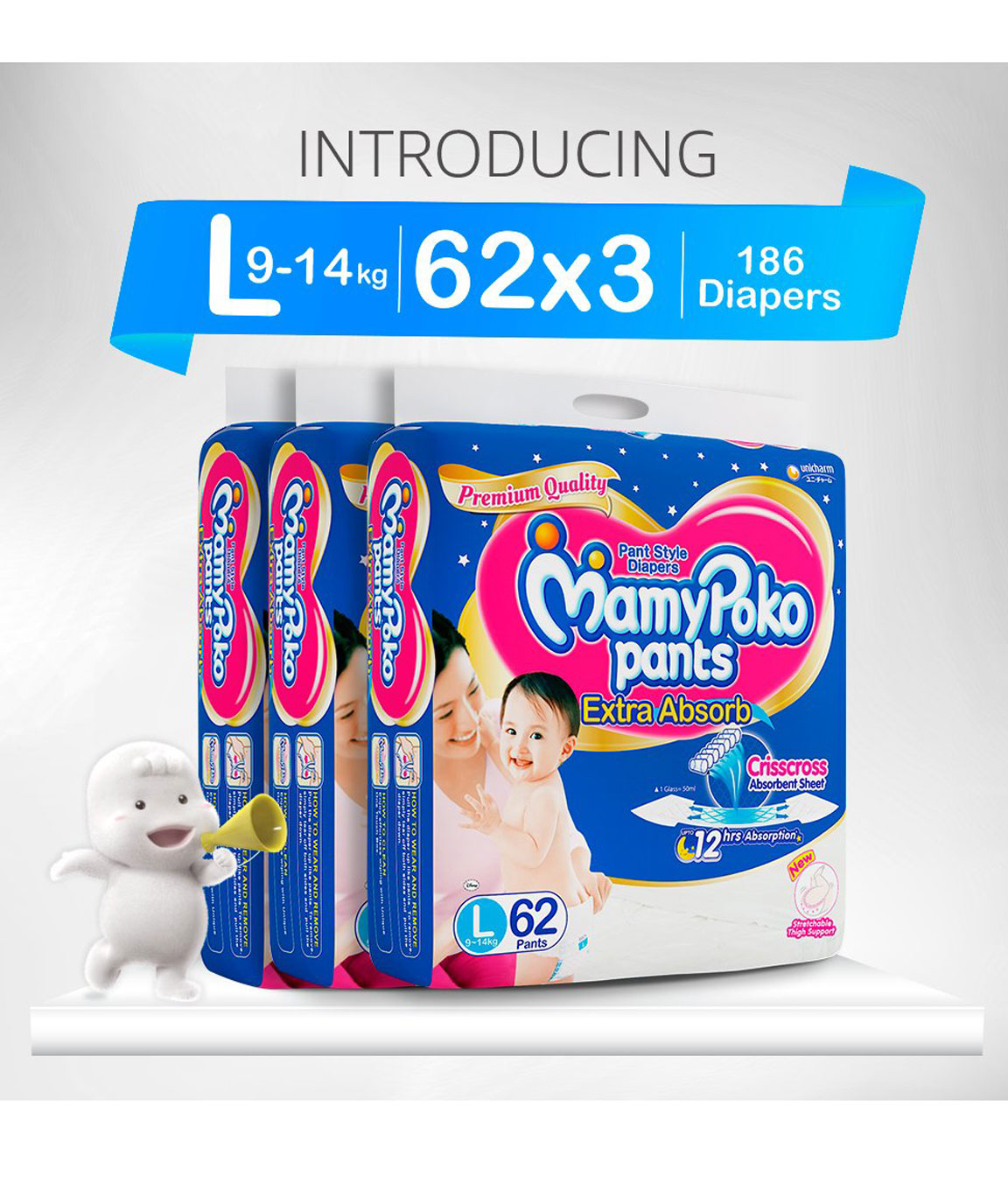 Buy MamyPoko Extra Absorb Diapers Pants M, 6 pcs Online at Best Prices |  Wellness Forever