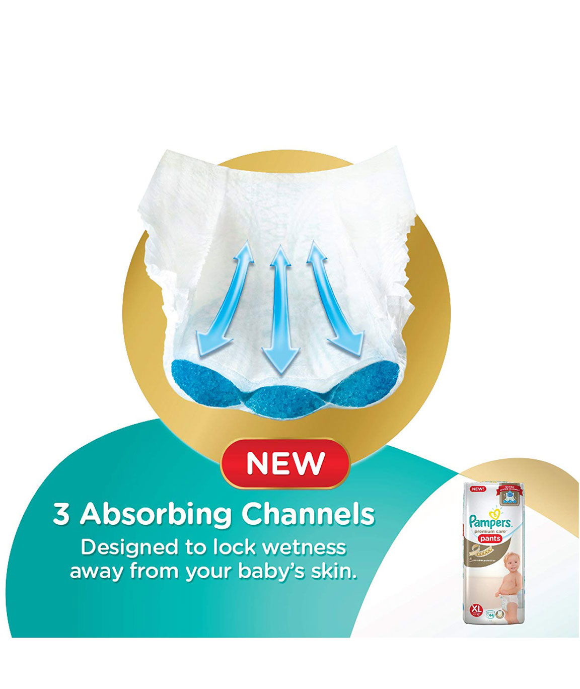 Buy Pampers Premium Care Pants - Double Extra Large Size Baby Diapers XXL,  Softest Ever Pampers Pants, Derma Tested, 15-25 Kg Online at Best Price of  Rs 2994 - bigbasket