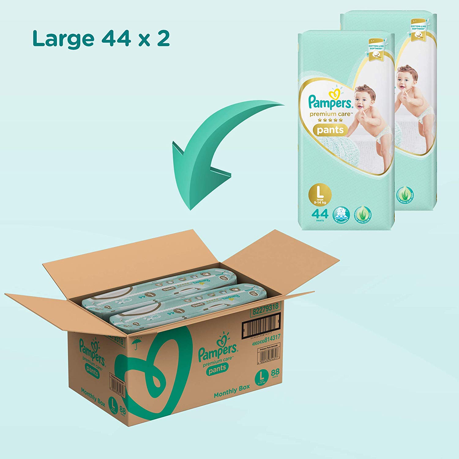 Buy Pampers Premium Care Pants Diapers Monthly Box Pack, X-Large, 72 Count  & Pampers Premium Care Pants Diapers, X-Large, 36 Count Online at Low  Prices in India - Amazon.in