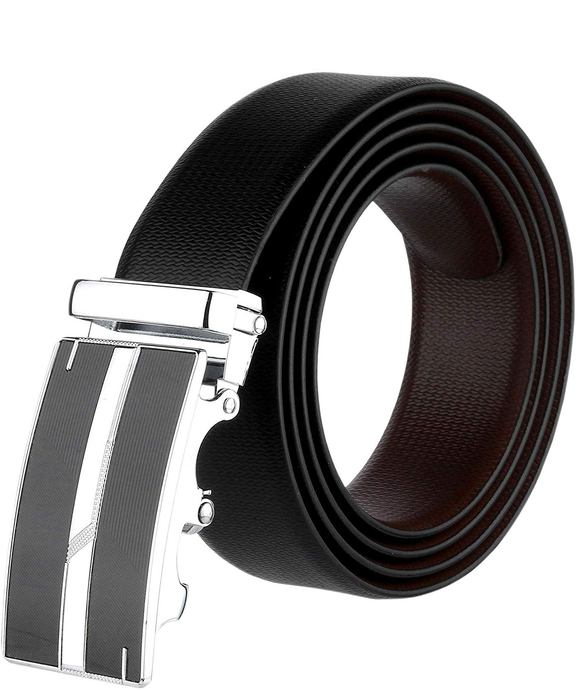 ZORO Men`s Genuine Leather Italian Reversible autolock Belt, Black (1 ...