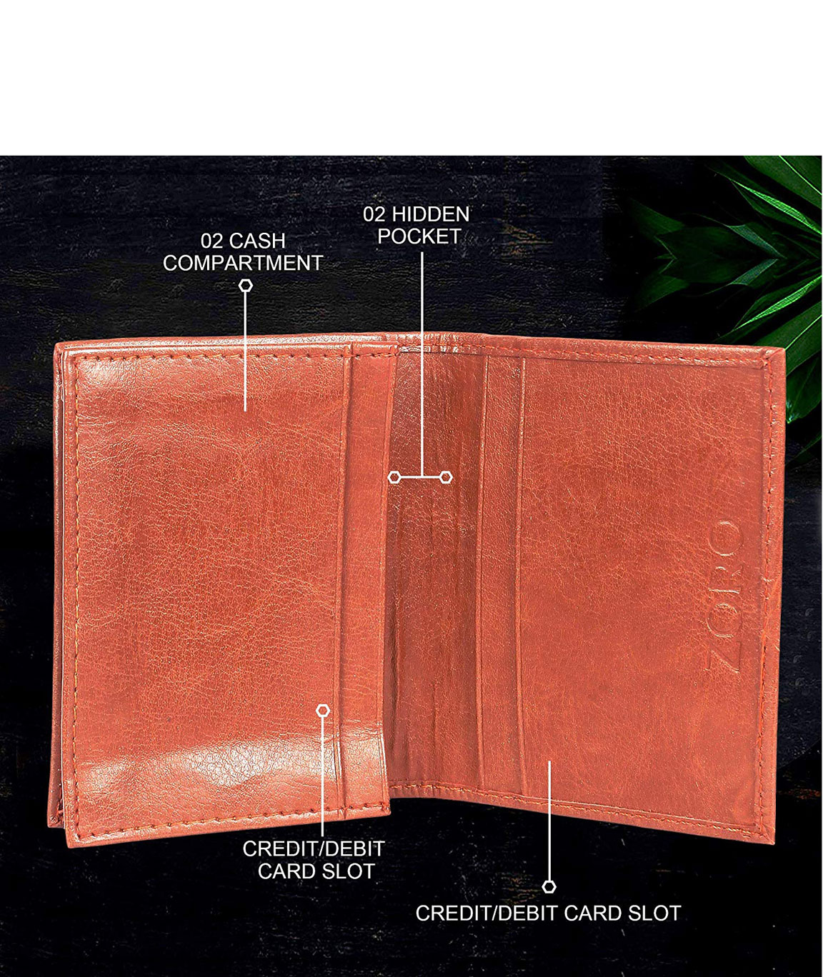 Cowhide Leather Bifold Clutch Genuine Men's Short Leather Wallet